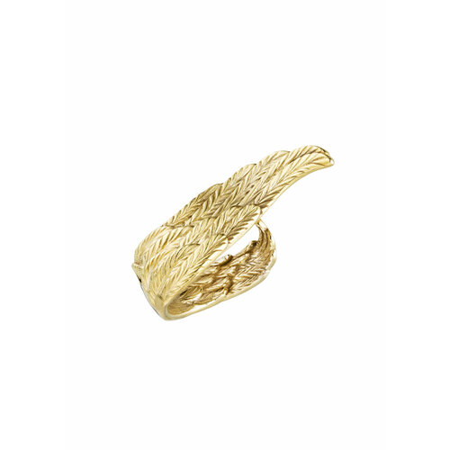 Кольцо caviar jewellery, размер 17, ширина 10 мм, золотистый