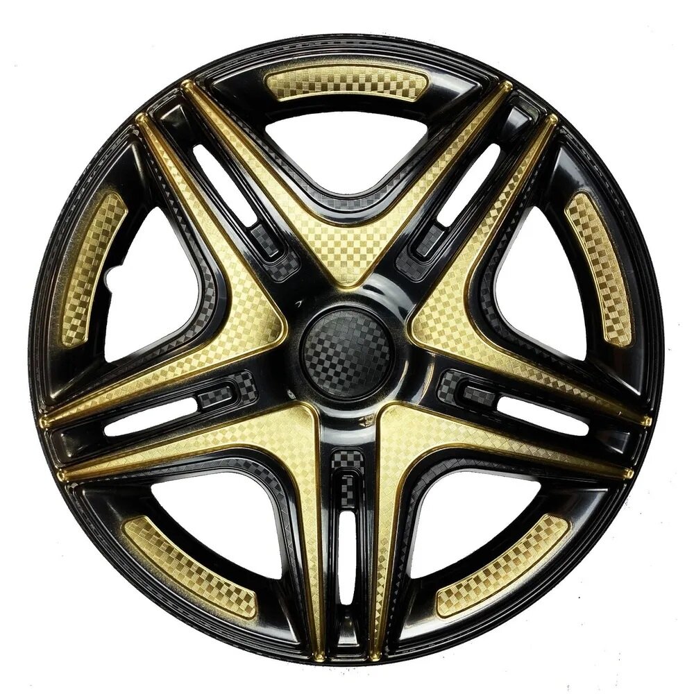 Колпаки R16 Дакар Super Black Gold STAR 2шт карбон
