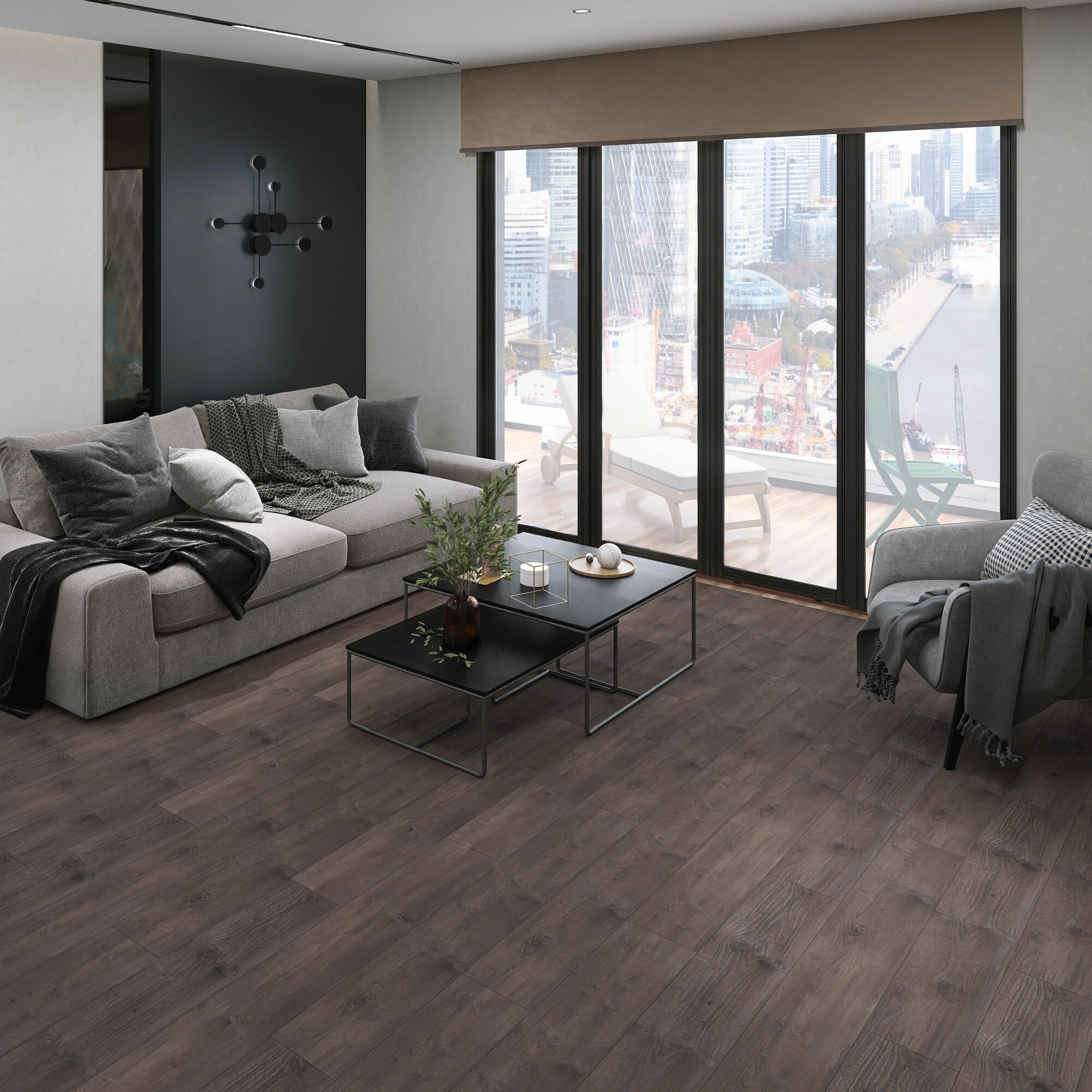 Ламинат Vitality Style Aqua Protect Дуб темный 32 класс 8 мм (2179 кв. м.)