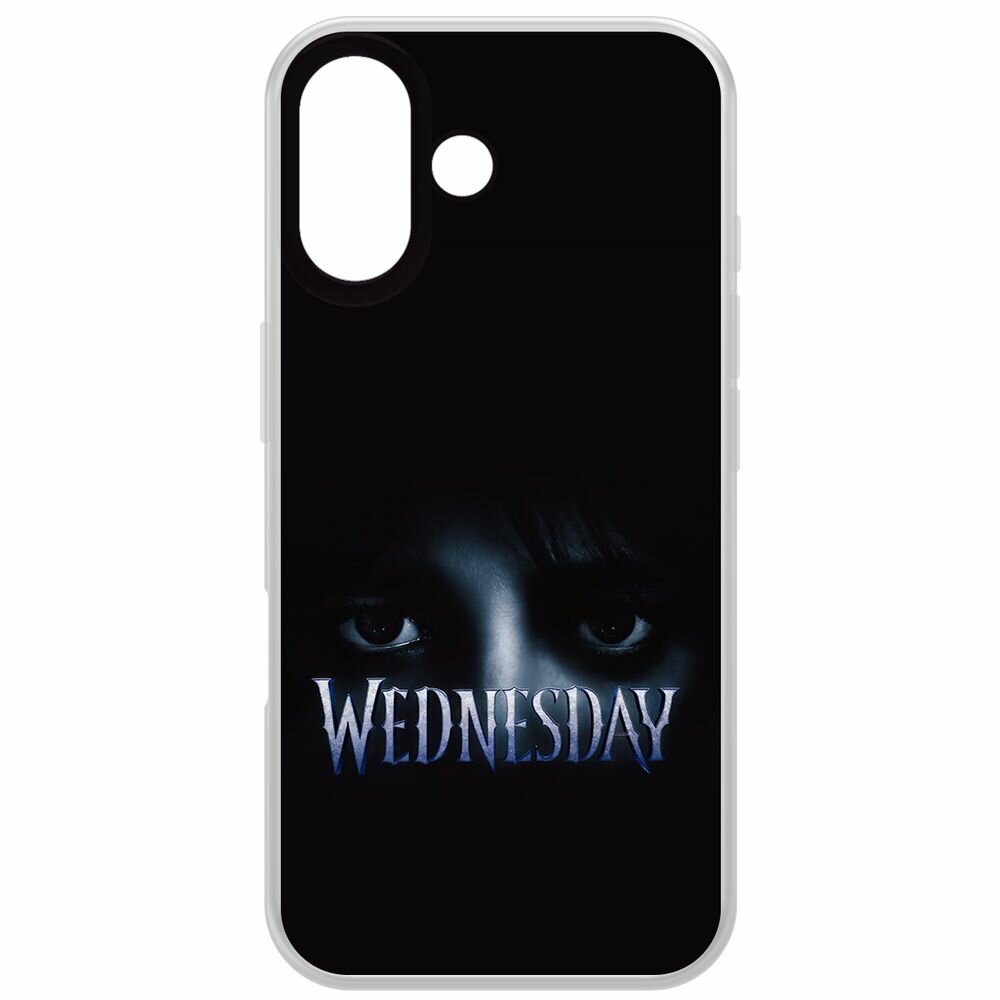 Чехол-накладка Krutoff Clear Case Уэнсдей Аддамс - Логотип для iPhone 16