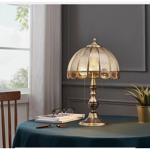 Прикроватная лампа, ретро-стиль, декоративная настольная лампа с абажуром, подходит для гостиной и спальни