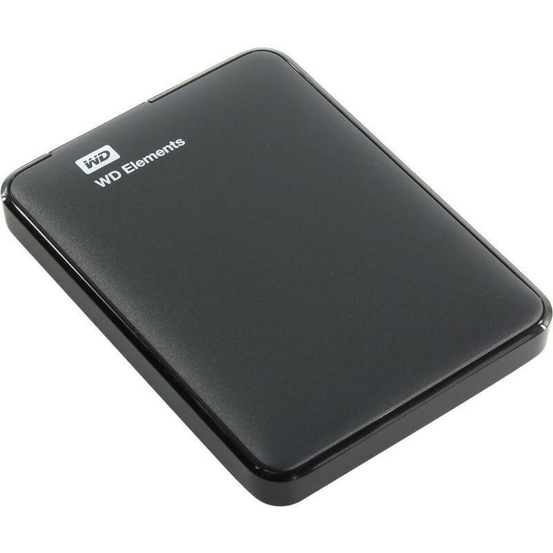 Внешний жесткий диск HDD Western Digital Elements Portable 1 Тб (WDBUZG0010BBK-WESN)