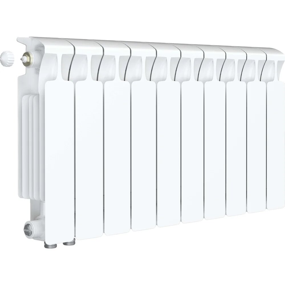 RIFAR Радиатор биметаллический MONOLIT Ventil 350 10 секц. нижн. лев. R-MN-350-10-VL