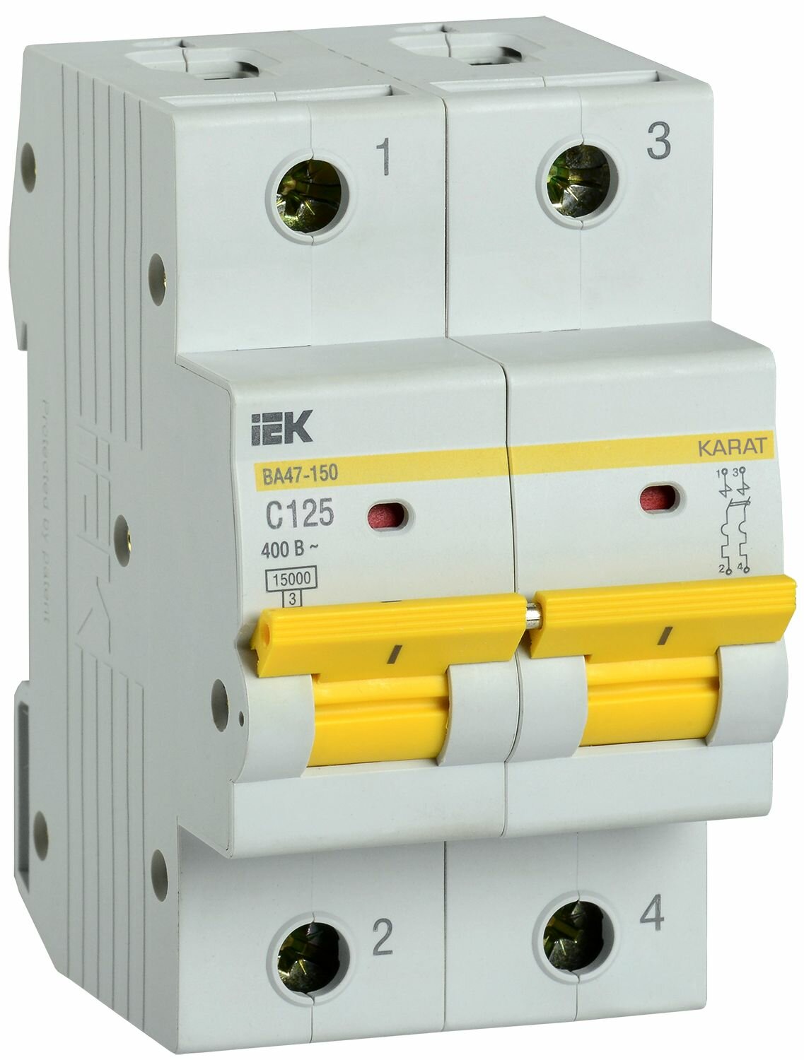 KARAT Автоматический выключатель ВА47-150 2P C 125А 15кА IEK