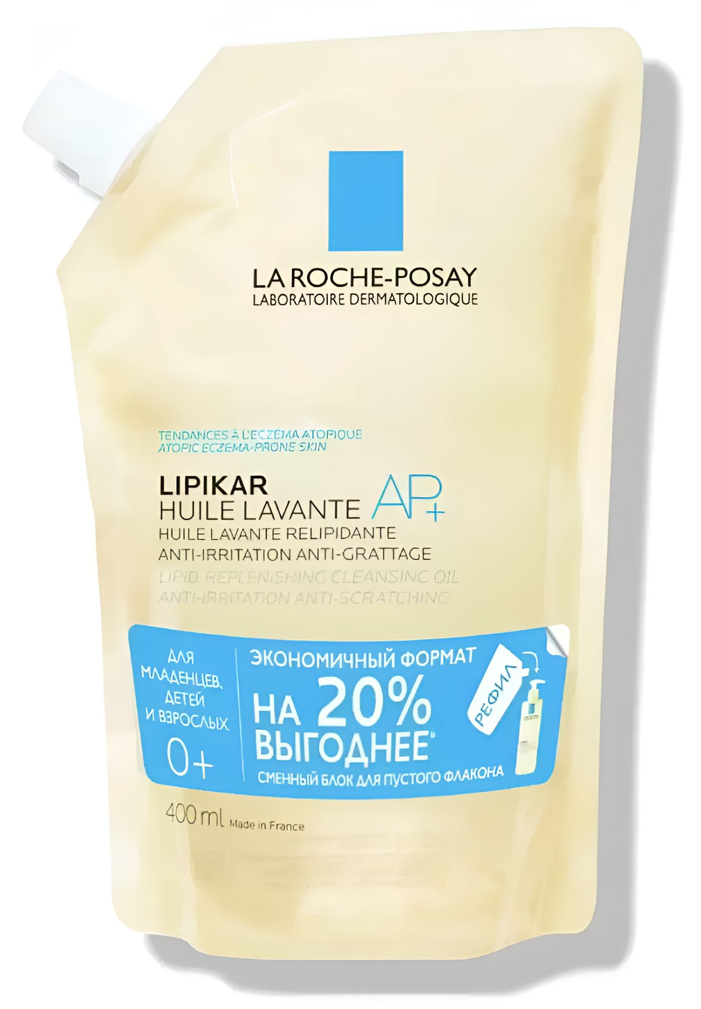 La Roche Posay Липикар масло очищающее АП+ 400мл сменный блок