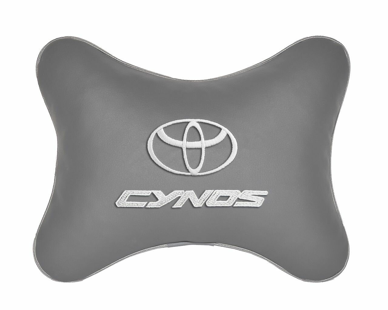 Подушка на подголовник автомобильная серая экокожа TOYOTA Cynos