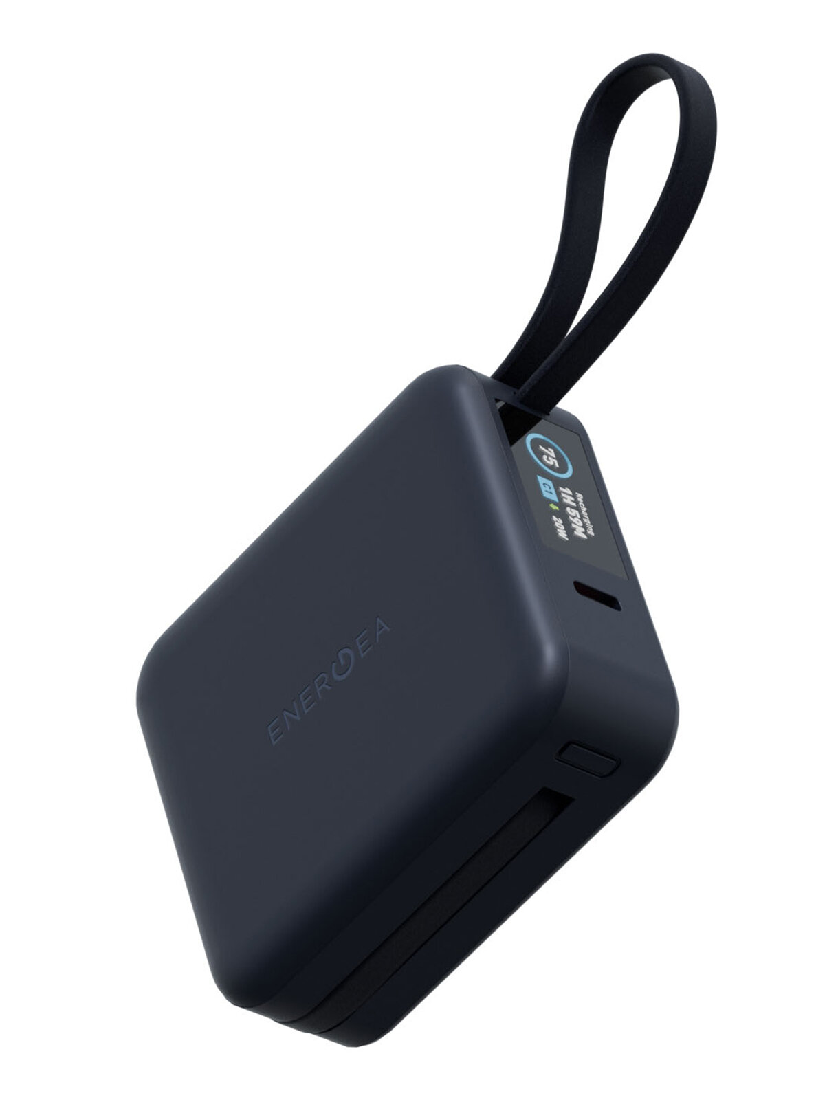 Energea АКБ MagPac MINI Plus, 10000W Magnetic wireless 15W +С 20W +2 C cables and Display Blue