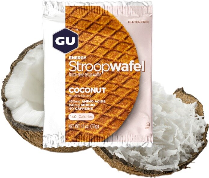 Энергетический батончик GU ENERGY STROOPWAFEL no caffeine 6 x 32 г, Кокос — фото 1