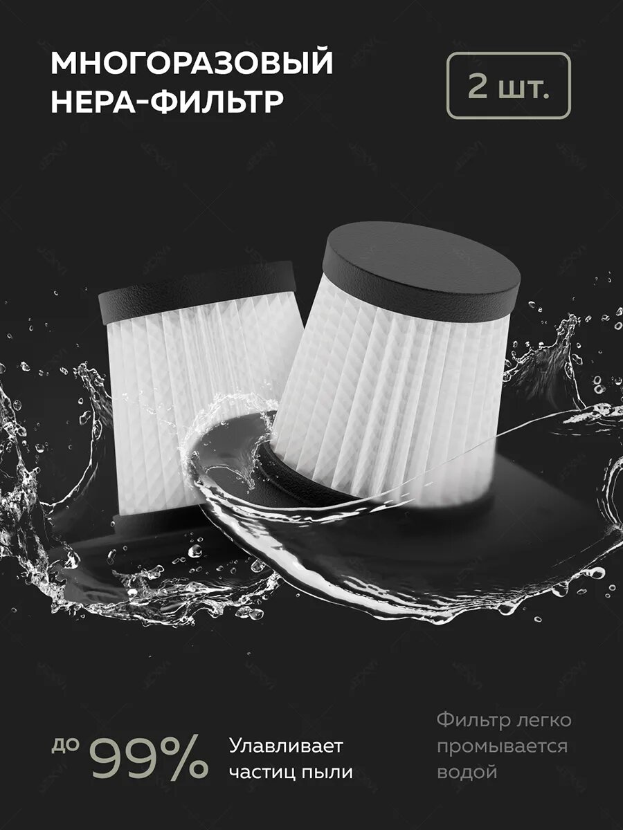 Дополнительные HEPA-фильтры для пылесоса JEXVI, 2 шт, для пылесоса JEXVI — фото 1