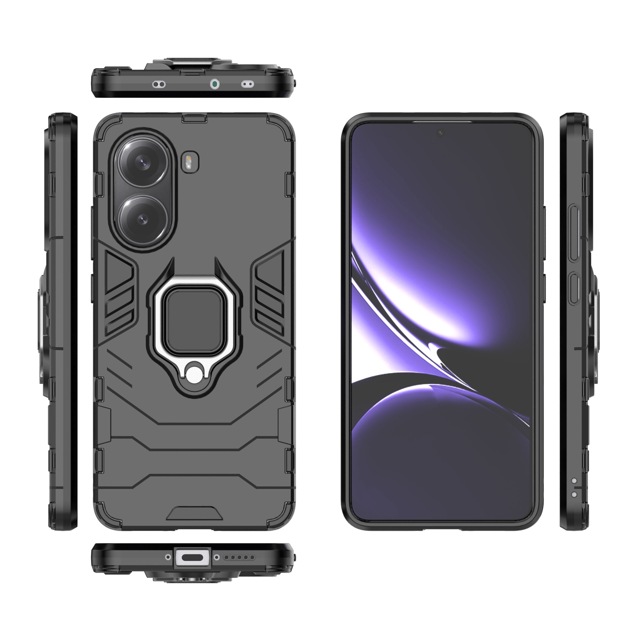 Подходит для Poco X7 Pro 5G/Сяоми Поко X7 Про 5G Чехол для телефона с защитой камеры и с подставкой противоударный, Redmi Turbo 4 5G, подставка, soft touch,360° Полная защита, резина, пластик,