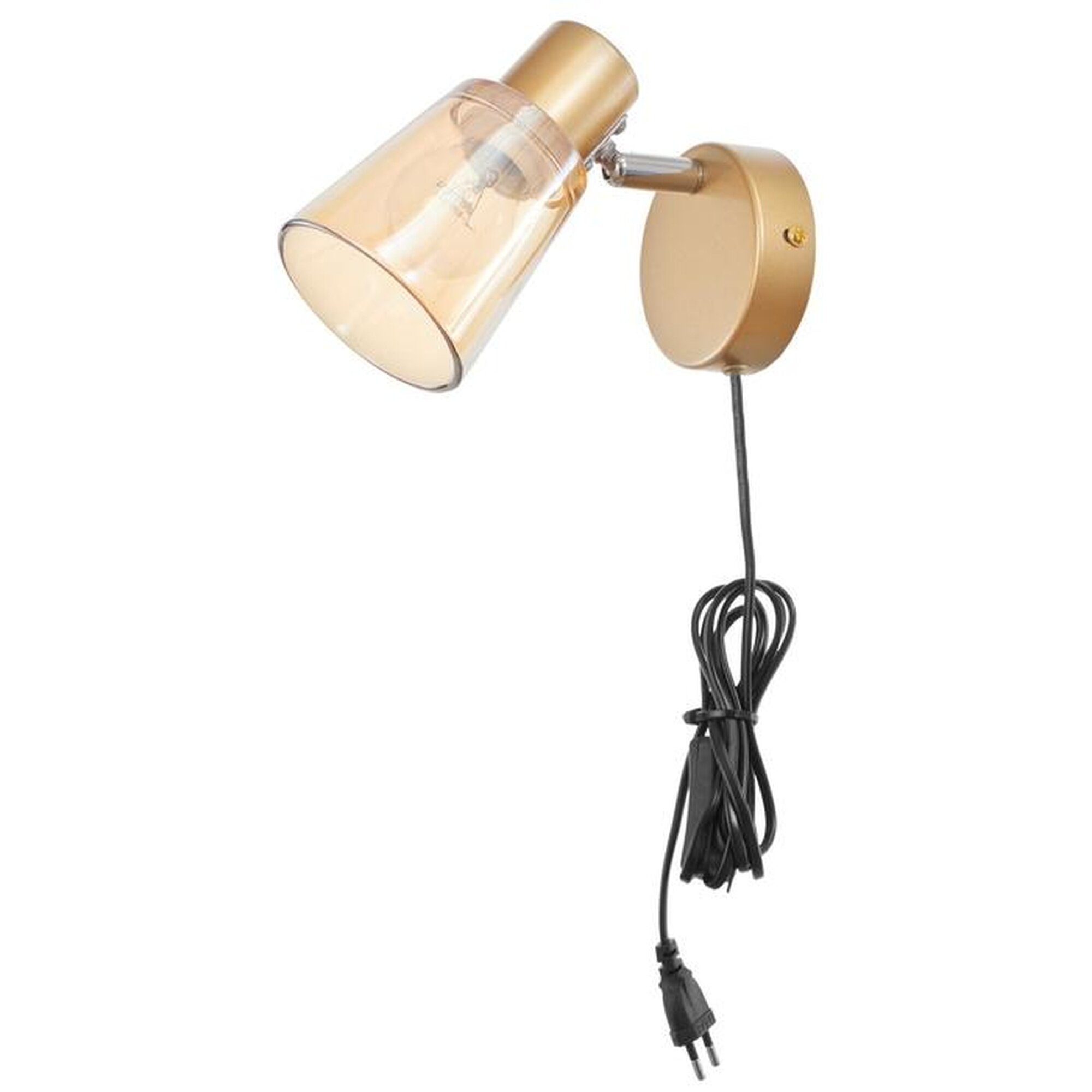 Бра BayerLux 59395/1 E14 40 Вт IP20 металл стекло цвет хром/золото