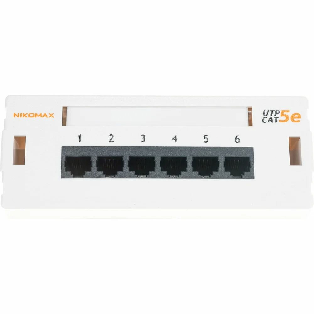 Настенная панель NIKOMAX 6 портов, светло-серая NMC-WP06UD2-GY
