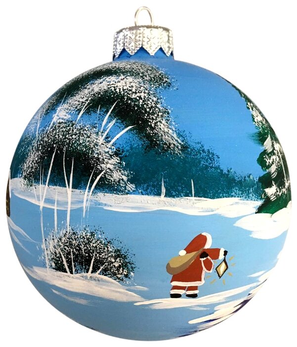Шар Волшебная страна Дед Мороз с фонариком 100162