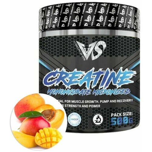 V-Shape, CREATINE 500g (Персик-манго) креатин моногидрат микронизированный 720мг be first 120 капсул спорт питание для набора мышечной массы и выносливости