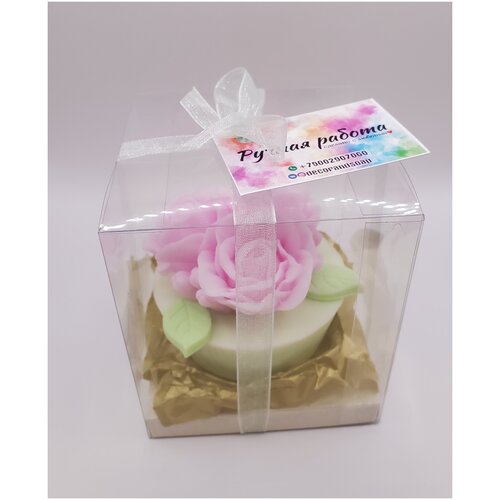 Сувенир из мыла Цветок мыло ручной работы с 8 марта для девушки женщины в подарочной упаковке