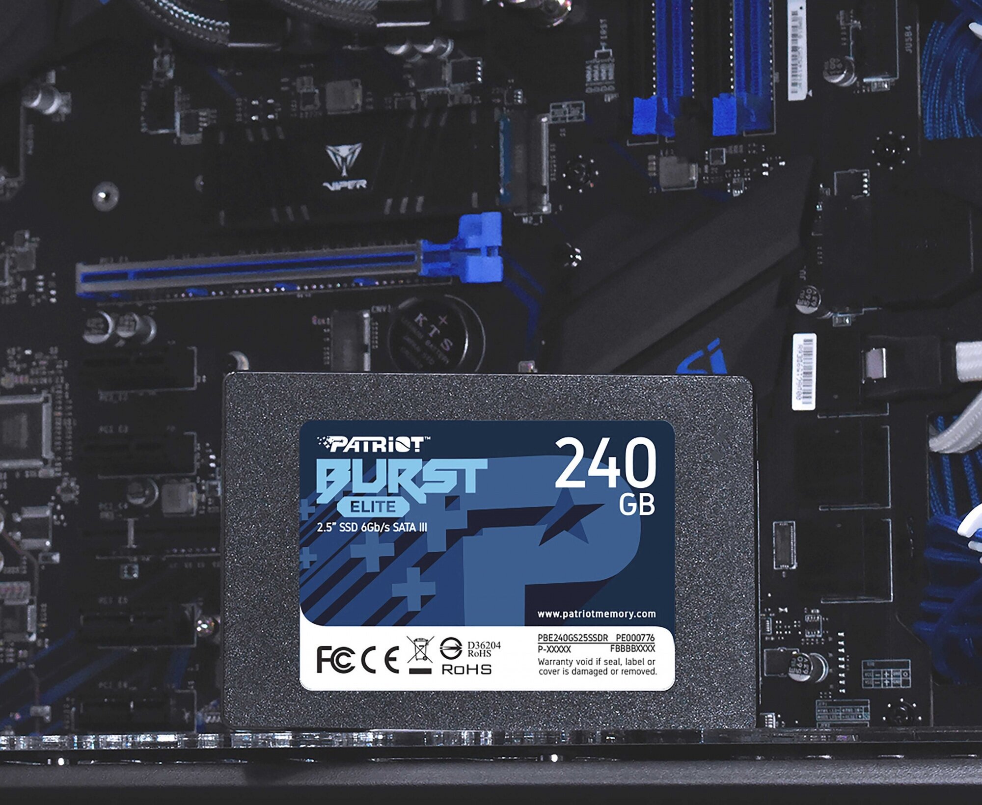 Твердотельный накопитель Patriot Memory Burst Elite 240 ГБ SATA PBE240GS25SSDR