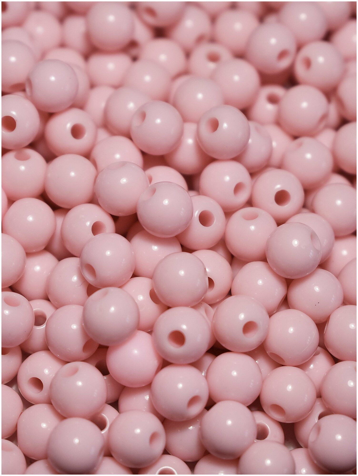 фото Бусины акриловые 8 мм, шарик, глянцевые, 50 шт