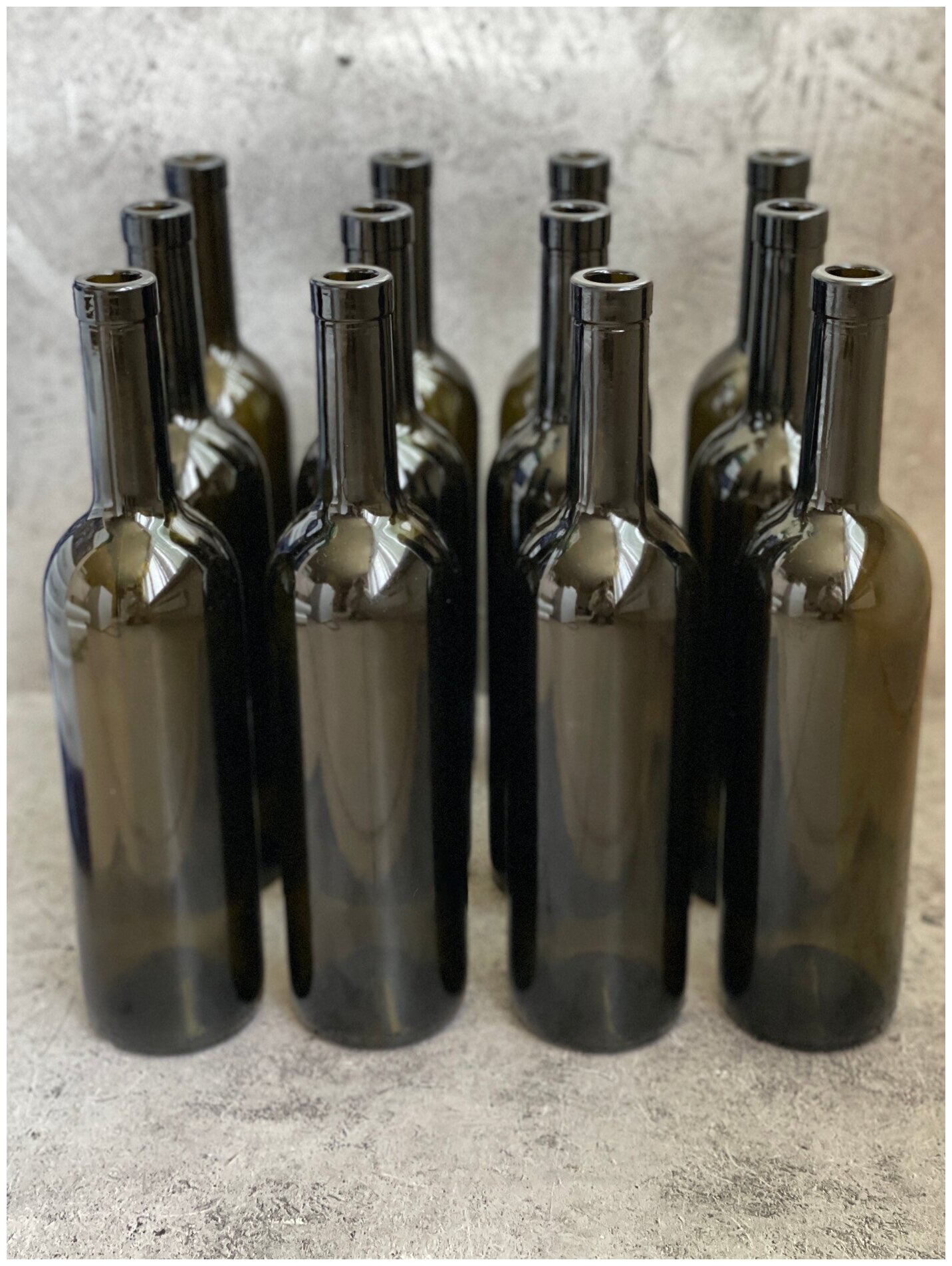 Бутылки винные оливковые Бордо 0,75 л комплект 12 штук - фотография № 1