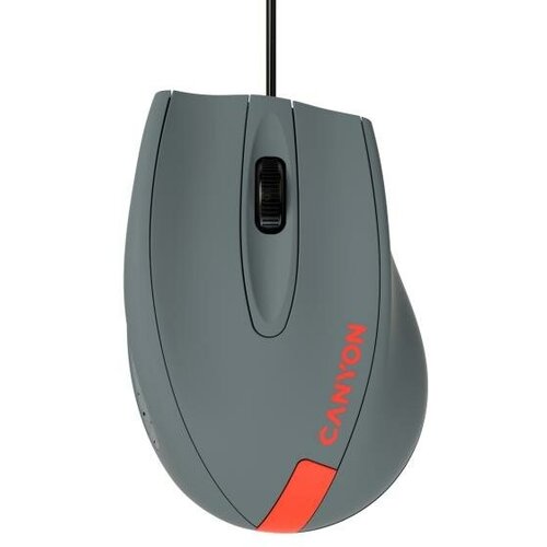 Wired Optical Mouse with 3 keys, DPI 1000 With 1.5M USB cable,Gray-Red,size 68*110*38mm,weight:0.072kg