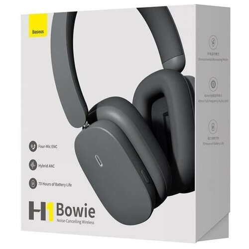 Наушники беспроводные полноразмерные Baseus H1 Bowie NGTW230013 черные 669000₽
