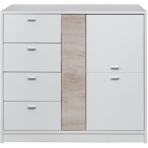 Комод SCANDICA Vendela 914х832х45 цвет белый гладкий шёлкдуб Сакраменто 11999₽