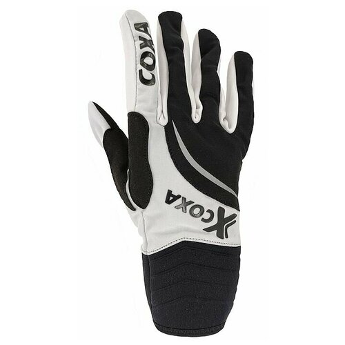 Перчатки COXA, белый, черный перчатки coxa размер 6 черный белый