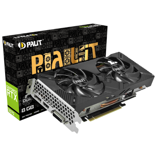 фото Видеокарта palit geforce rtx 2070 1410mhz pci-e 3.0 8192mb 14000mhz 256 bit dvi displayport hdmi hdcp dual retail