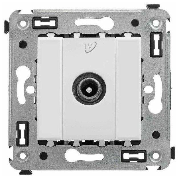 фото Розетка телевизионная проходная TV СП Avanti «Белое облако» DKC 4400513