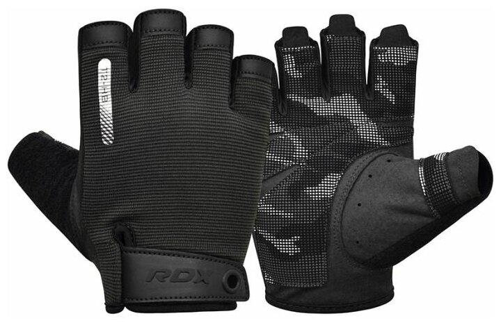 Перчатки для тяжелой атлетики RDX T2 HALF BLACK - RDX - Черный - S