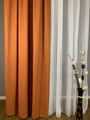 AMIR GROUP Комплект готовых интерьерных штор портьеры канвас классические цветные плотные ворсистые тяжелые шторы