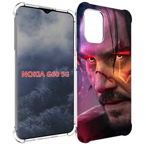 Чехол MyPads cyberpunk 2077 Джонни Сильверхенд для Nokia G60 5G задняя-панель-накладка-бампер джонни сильверхенд фигурка cyberpunk 2077 johnny silverhand