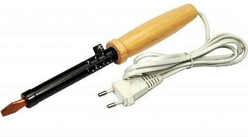 Паяльник 100Вт Rexant 12-0291 ПД100 ЭПСН электрический 220в - деревянная ручка