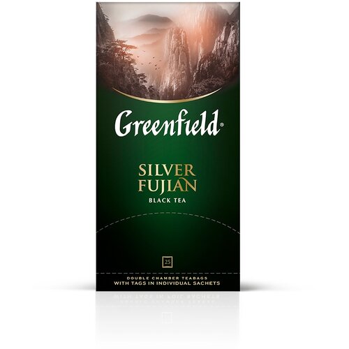 Чай черный Greenfield Silver Fujian в пакетиках, шоколад, классический, 25 пак.