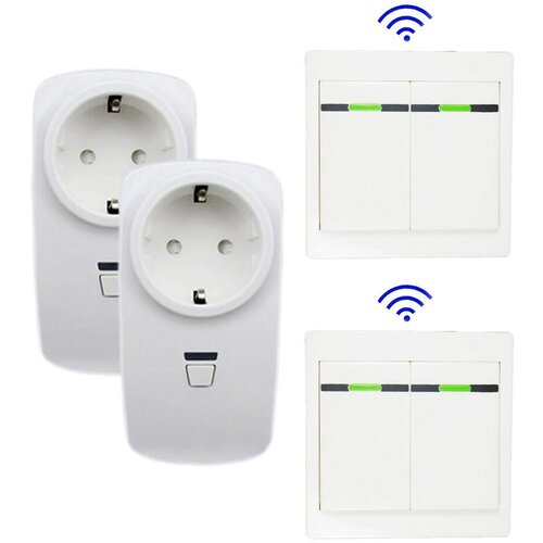 Розетки дистанционные, управление с двух мест, дальность 20м (00189)