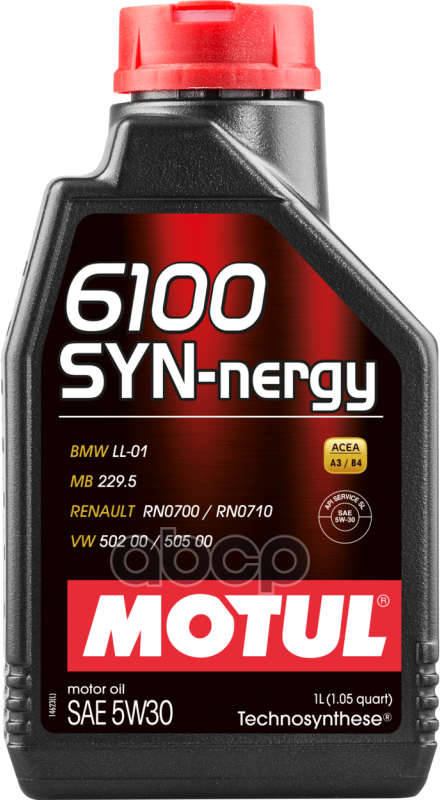 MOTUL Масло Моторное Motul 6100 Syn-Nergy 5W-30 1Л.