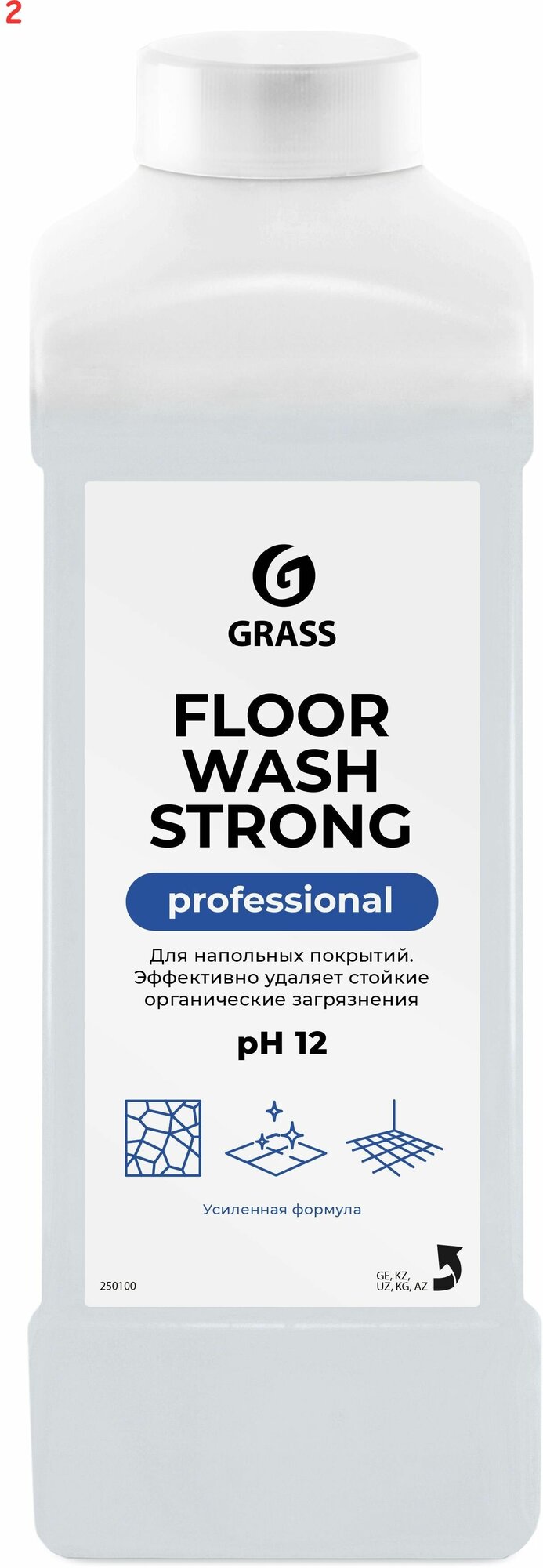 Средство для мытья полов Floor Wash Strong 1 л (2 шт.)