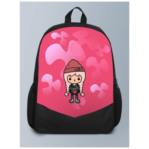 фото Черный рюкзак с принтом игры тока бока toca life world, тока бока - 83 brutbag