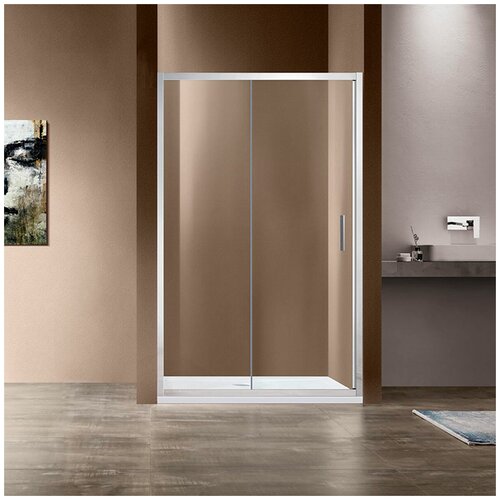Душевая дверь в нишу Vincea Garda VDS-1G125CL 125 см, профиль хром, стекло прозрачное