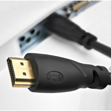 GCR Кабель PROF 10.0m HDMI 2.0, 3D, Ultra HD,60 Hz up to 18GB, Fast Ethernet 18.0 Гбит/с позолоченные контакты, 3Х экран, OD9.0mm, 28/24 AWG Кабель Greenconnect PROF 10.0m HDMI 2.0, 10.0m (GCR-HM313-1 - фото №4