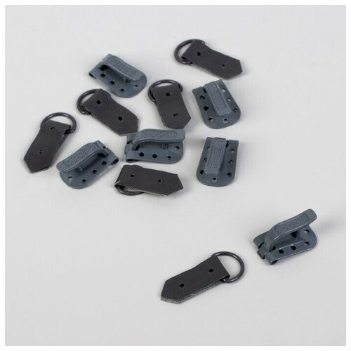 Крючок металлический для верхней одежды, 5*1,5 см, 6 шт, цвет серый