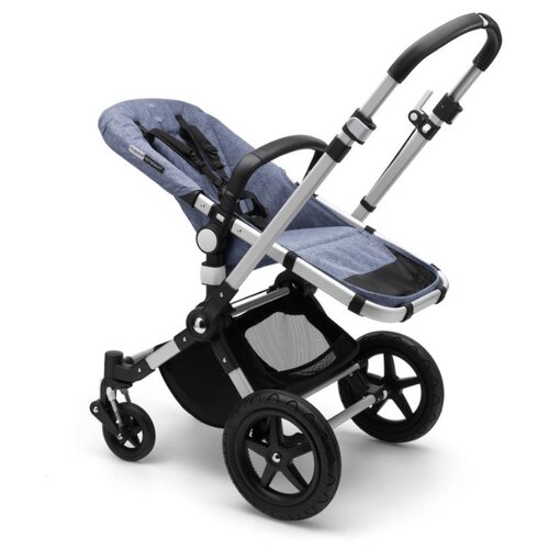 фото Универсальная коляска Bugaboo Cameleon 3 Plus base (2 в 1 ) (без капюшона) alu/ blue melange, цвет шасси: серебристый