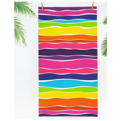 фото Полотенце пляжное "артпостель" вафельное; спектр; размер: 80х150