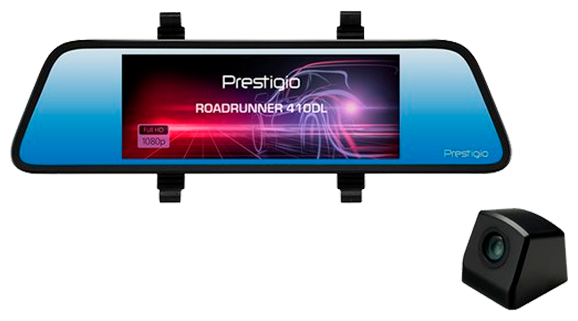 Видеорегистратор PRESTIGIO RoadRunner 410DL, черный [pcdvrr410dl]