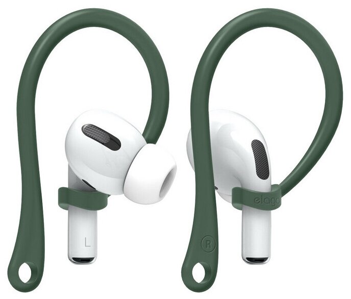 Крепления Elago EarHook для AirPods (все модели) Тёмно-зелёные (Midnight Green)