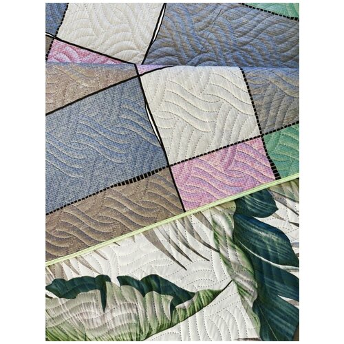 Покрывало на кровать 180х220 стеганое двустороннее сатин