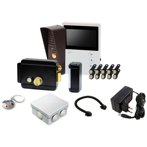 Комплект видеодомофона Fox 4.3 с замком и электронными ключами TM2