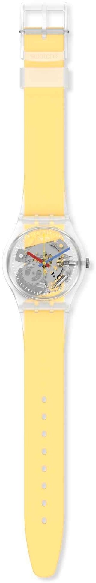 Наручные часы swatch Наручные часы SWATCH CLEARLY YELLOW STRIPED GE291, желтый