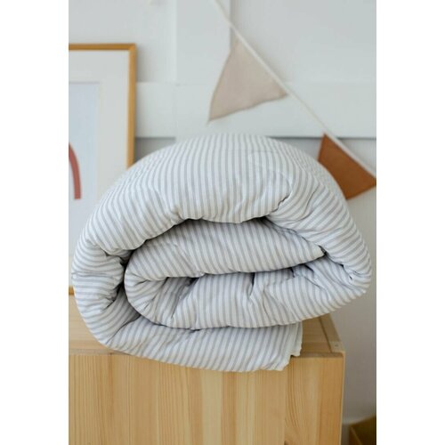 COROCOCO Одеяло детское Серая полоска 137х160см бамбук 300 грм2 2230₽