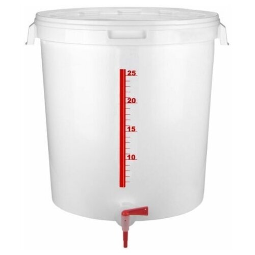 Емкость для брожения (ферментатор) с краном и крышкой 32 л, полипропилен