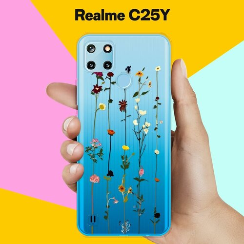 силиконовый чехол на realme c25y цветы 40 для реалми ц25 ай Силиконовый чехол на realme C25Y Цветы 50 / для Реалми Ц25 Ай